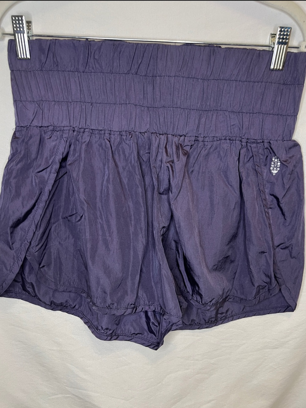 FP Movement by Free People Purple Smocked Waist Short Skort